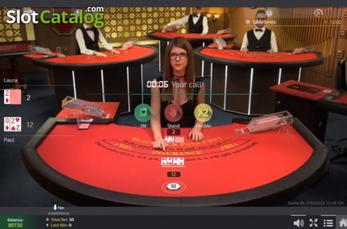 Οθόνη2. Unlimited 21 Blackjack Live (Ezugi) Κουλοχέρης 