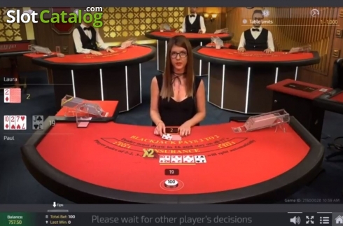 Οθόνη3. Unlimited 21 Blackjack Live (Ezugi) Κουλοχέρης 