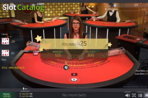 Οθόνη6. Unlimited 21 Blackjack Live (Ezugi) Κουλοχέρης 