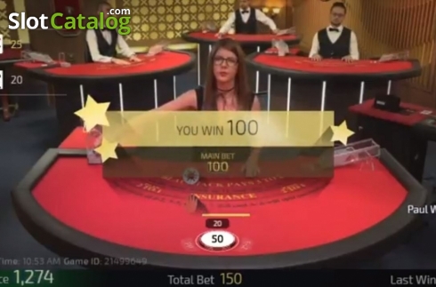 Οθόνη8. Unlimited 21 Blackjack Live (Ezugi) Κουλοχέρης 