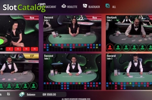 Οθόνη2. Lobby Live Casino (Vivogaming) Κουλοχέρης