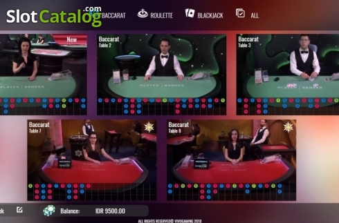 Οθόνη3. Lobby Live Casino (Vivogaming) Κουλοχέρης