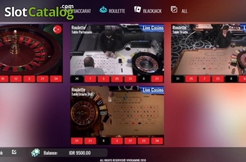 Οθόνη4. Lobby Live Casino (Vivogaming) Κουλοχέρης