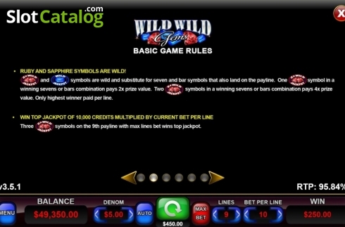 Οθόνη5. Wild Wild Gems Κουλοχέρης