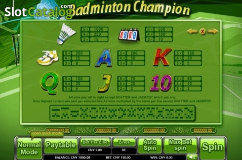 Οθόνη4. Badminton Champion Κουλοχέρης