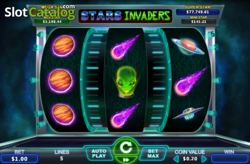 Οθόνη2. Stars Invaders Κουλοχέρης