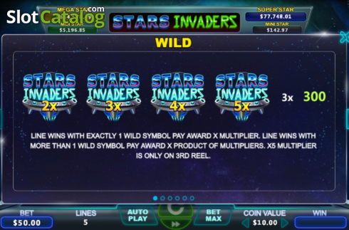 Οθόνη3. Stars Invaders Κουλοχέρης