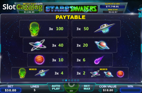 Οθόνη4. Stars Invaders Κουλοχέρης