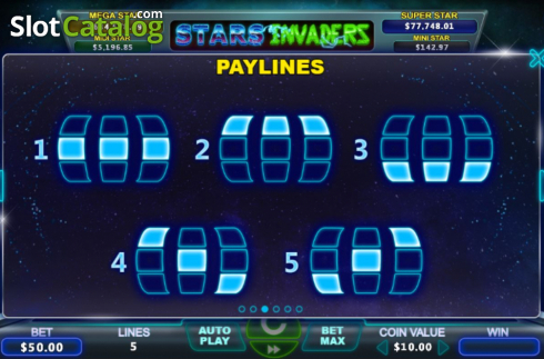 Οθόνη5. Stars Invaders Κουλοχέρης