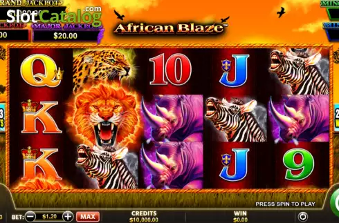 Οθόνη2. African Blaze Κουλοχέρης