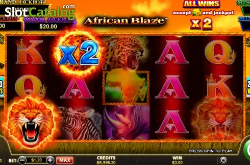Οθόνη4. African Blaze Κουλοχέρης