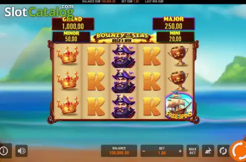 Οθόνη2. Bounty of the Seas: Hold & Win Κουλοχέρης