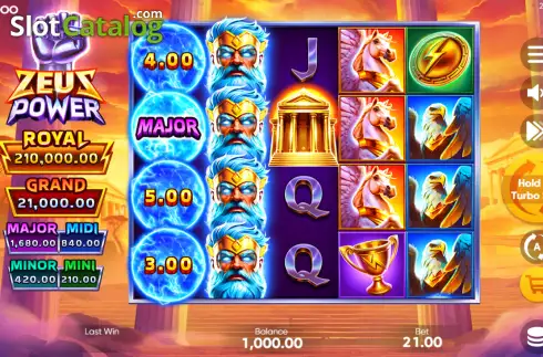 Οθόνη2. Zeus Power Hold and Win Κουλοχέρης