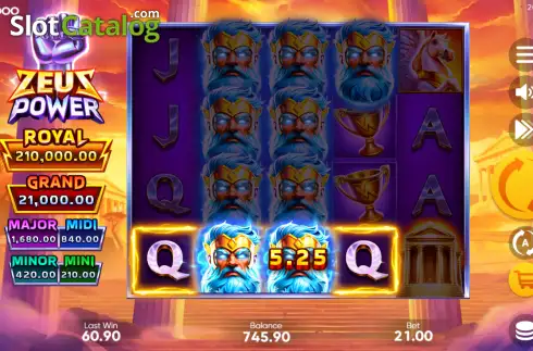 Οθόνη3. Zeus Power Hold and Win Κουλοχέρης