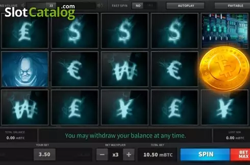 Οθόνη 1. SatoshiSlot Flash Κουλοχέρης
