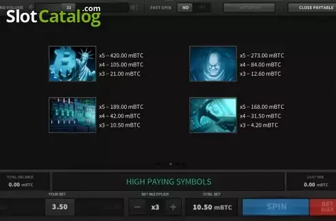 Πίνακας πληρωμών 3. SatoshiSlot Flash Κουλοχέρης