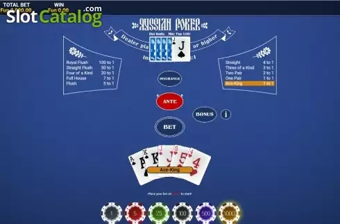 Οθόνη4. Russian Poker (One Touch) Κουλοχέρης 