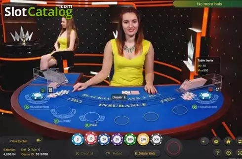 Οθόνη2. Blackjack (Ezugi) Κουλοχέρης 