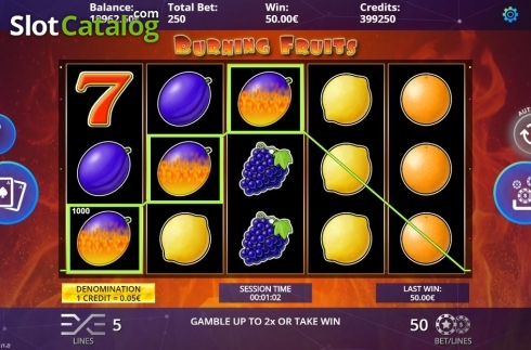 Οθόνη3. Burning Fruits (DLV) Κουλοχέρης