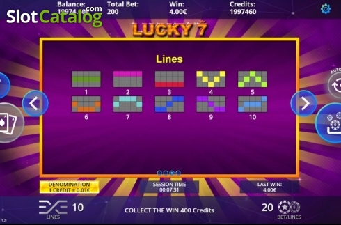 Οθόνη5. Lucky 7 (DLV) Κουλοχέρης