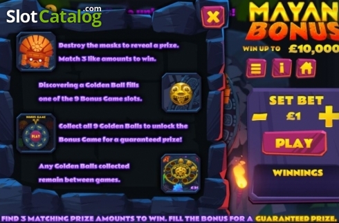 Οθόνη6. Mayan Bonus Κουλοχέρης