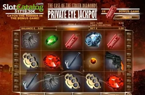 Οθόνη3. Private Eye Jackpot Κουλοχέρης