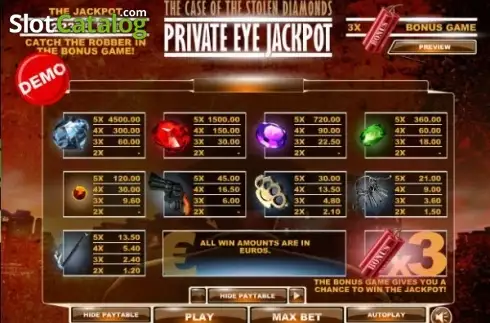 Οθόνη4. Private Eye Jackpot Κουλοχέρης