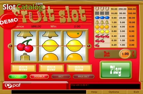 Οθόνη3. Fruit Slot (PAF) Κουλοχέρης