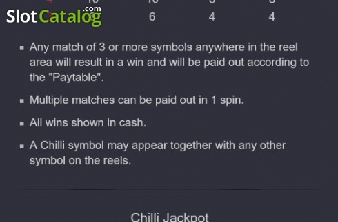 Οθόνη6. Hotpot Chilli Jackpot Κουλοχέρης