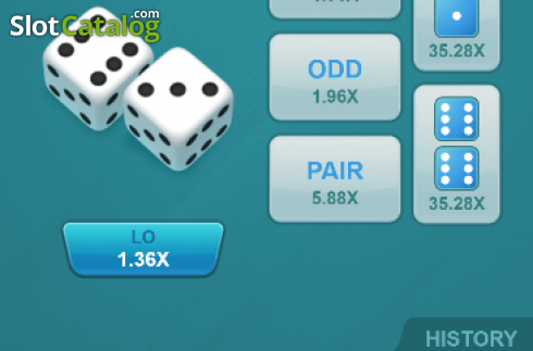 Οθόνη3. Dice Hi Lo (PG Soft) Κουλοχέρης