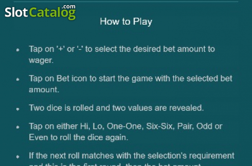Οθόνη5. Dice Hi Lo (PG Soft) Κουλοχέρης