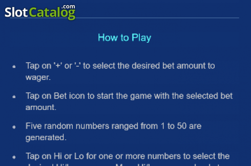 Οθόνη6. Five Numbers Hi Lo (PG Soft) Κουλοχέρης