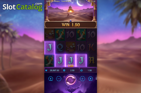 Οθόνη5. Genie's 3 Wishes Κουλοχέρης