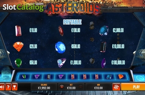Οθόνη4. Asteroids Scratch Κουλοχέρης