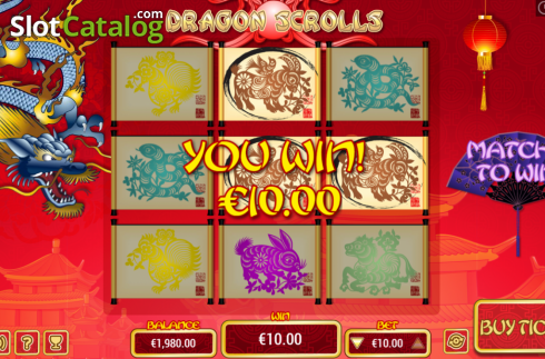Οθόνη4. Dragon Scrolls Scratch Κουλοχέρης
