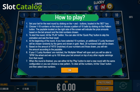 Οθόνη3. Lucky Keno Κουλοχέρης