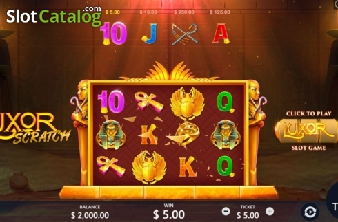 Οθόνη5. Luxor Scratch Κουλοχέρης 