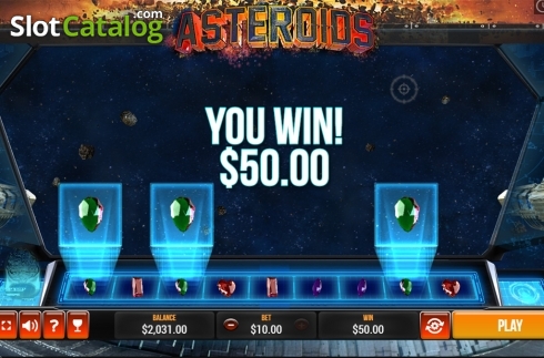 Οθόνη4. Asteroids Instant Win Κουλοχέρης