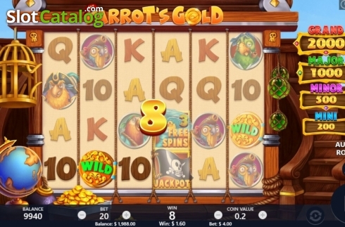 Οθόνη4. Parrot's Gold Κουλοχέρης