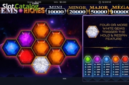 Οθόνη2. Gems & Riches Κουλοχέρης