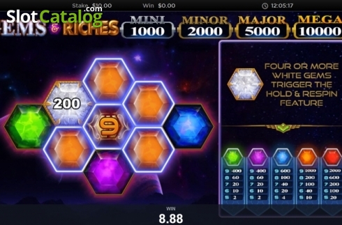 Οθόνη3. Gems & Riches Κουλοχέρης