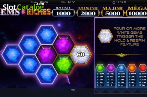 Οθόνη4. Gems & Riches Κουλοχέρης