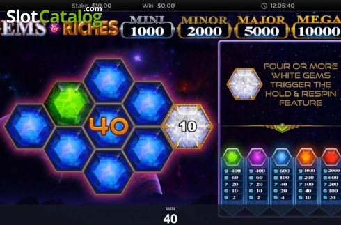 Οθόνη5. Gems & Riches Κουλοχέρης