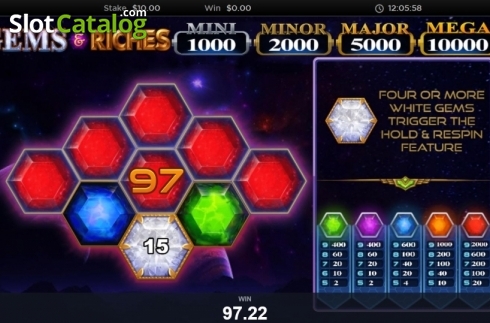 Οθόνη6. Gems & Riches Κουλοχέρης