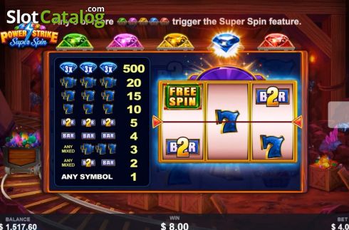 Οθόνη7. Power Strike Super Spin Κουλοχέρης