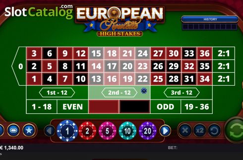 Οθόνη2. European Roulette High Stakes Κουλοχέρης