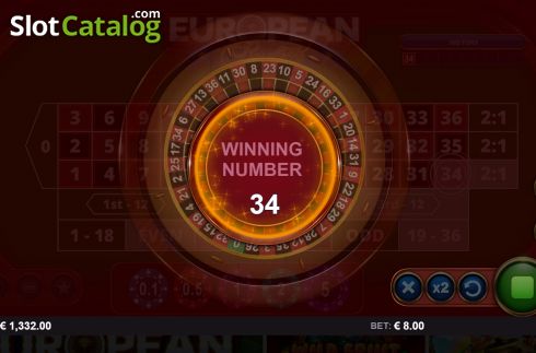 Οθόνη3. European Roulette (Wizard Games) Κουλοχέρης