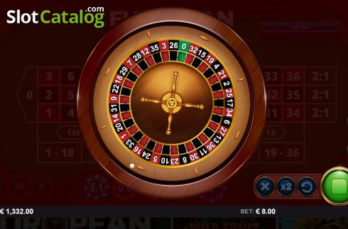 Οθόνη4. European Roulette (Wizard Games) Κουλοχέρης