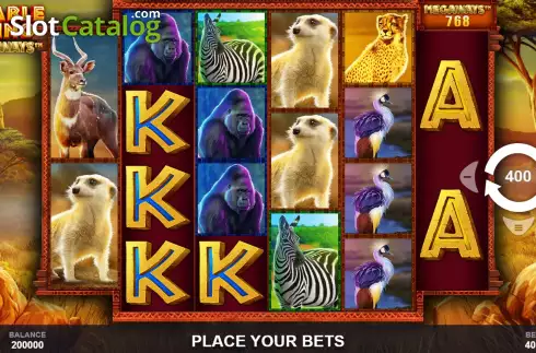 Οθόνη3. Rumble Rhino Megaways Κουλοχέρης 