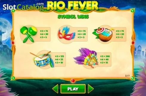 Οθόνη3. Rio Fever (Wizard Games) Κουλοχέρης